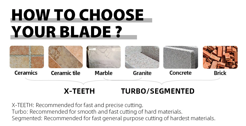 X Teeth Wet and Dry Using Diamond Saw Blade for Super Thin Cutting Tile Granite Marble Ceramics