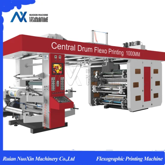 6-Farben-Zentraltrommel-Ci-Flexodruckmaschine für Kunststoff/Papier/Vlies